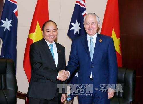越南政府总理阮春福分别会见联合国秘书长与澳大利亚总理 hinh anh 2