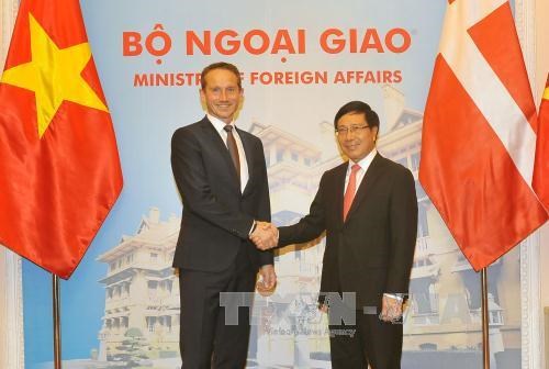 越南政府副总理兼外长范平明与丹麦外交部长克里斯蒂安·延森举行会谈 hinh anh 1