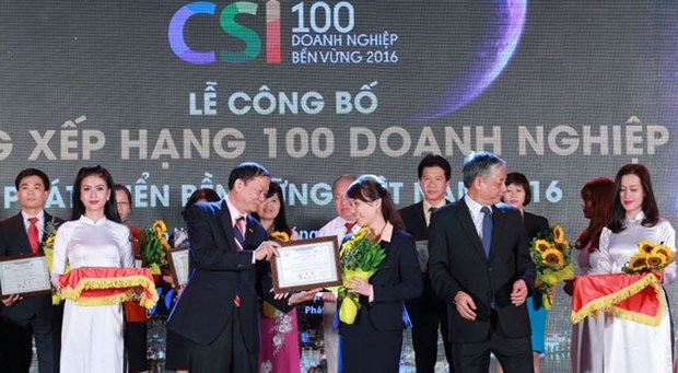 西贡—河内商业股份银行被评为2016年最具可持续性企业 hinh anh 1