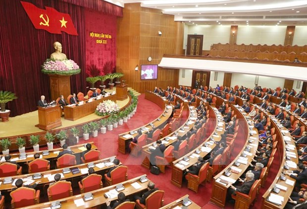 越共第十二届中央委员会第三次全体会议在河内开幕 hinh anh 1
