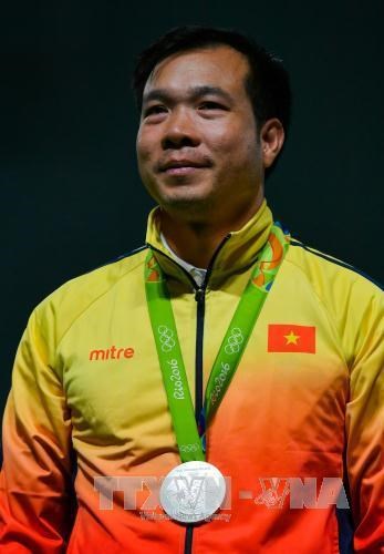 2016年里约奥运会：越南射击选手黄春荣获得射击男子50米手枪慢射银牌 hinh anh 1