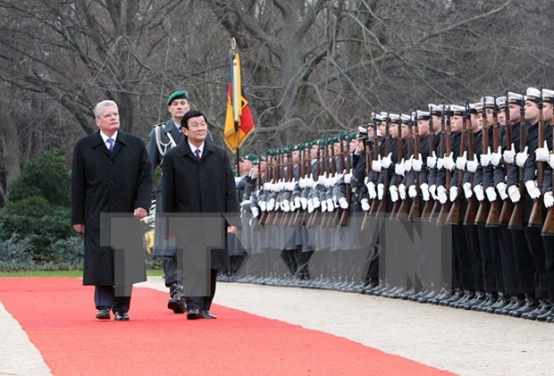 越南国家主席张晋创与德国总统约阿希姆·高克举行会谈 hinh anh 1