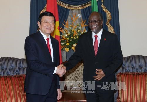 越南国家主席张晋创与坦桑尼亚总统马古富力举行会谈 hinh anh 2