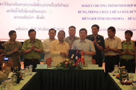 越南清化省与老挝华潘省配合保护边境地区森林资源 hinh anh 1