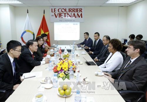 越南政府副总理兼外长范平明与法语国家组织秘书长米夏埃尔·让举行会谈 hinh anh 2