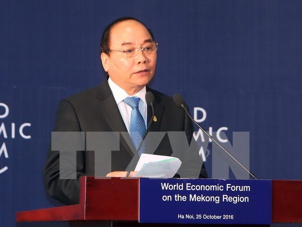 阮春福总理出席2016年世界经济论坛湄公河会议 hinh anh 1