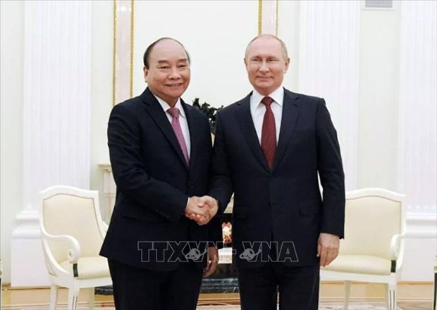 越南国家主席阮春福与俄罗斯总统普京举行会谈 hinh anh 1