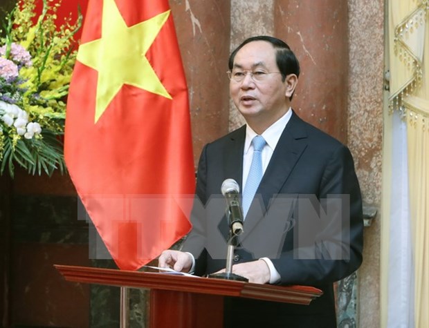 越南国家主席陈大光：在国际舞台上树立起“越南制造”品牌形象 hinh anh 1