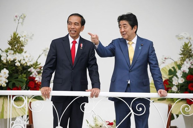 日本和印尼领导同意加强海上安全合作 hinh anh 1