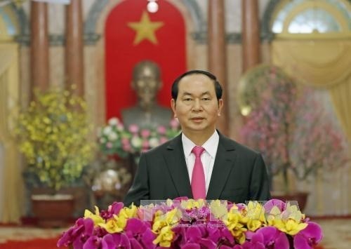 越南国家主席陈大光发表2017年新年贺词 hinh anh 1