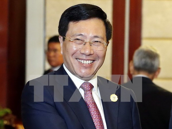 越南政府副总理兼外长范平明会见菲律宾外长佩费克托·雅赛 hinh anh 1