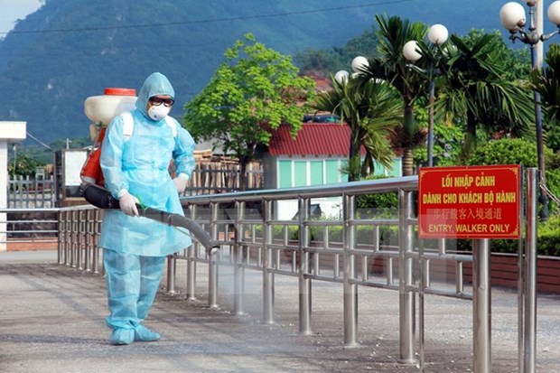 河江省清水国际口岸加大对甲型H7N9禽流感的预防力度 hinh anh 1