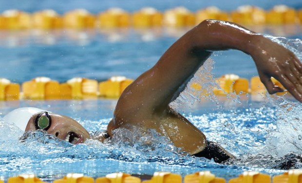阮氏映圆在美国游泳赛400米自由泳决赛中排名第8 hinh anh 1