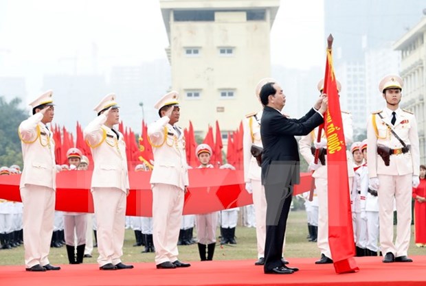 国家主席陈大光出席第一特种警察营成立20周年纪念典礼 hinh anh 1