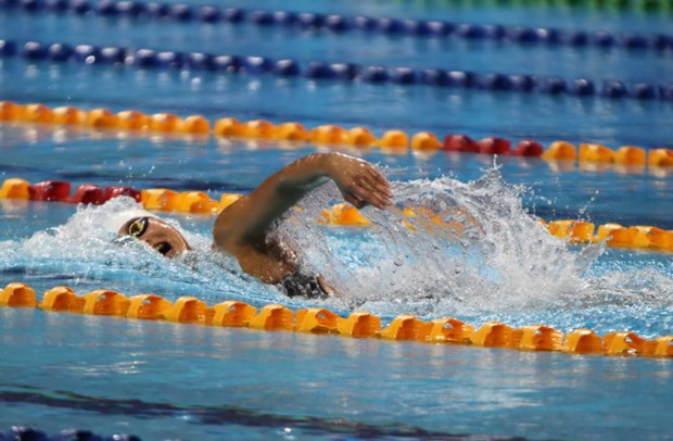 越南游泳女将阮氏映圆在美国游泳系列赛上位居第5 hinh anh 1