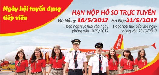 越捷航空公司在岘港市与河内市招募空姐空少 hinh anh 1