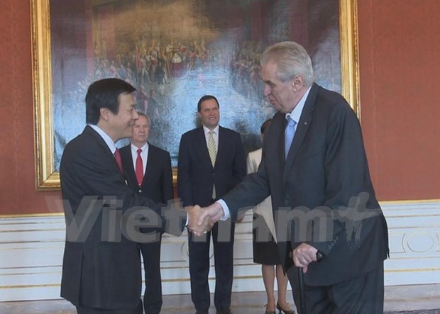 捷克总统高度评价越南与捷克在多方面的传统友好合作关系 hinh anh 1