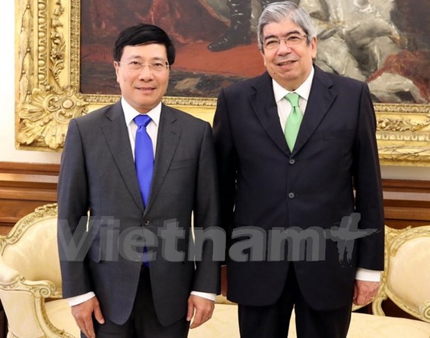 越南政府副总理兼外长范平明拜会葡萄牙议会议长 hinh anh 1