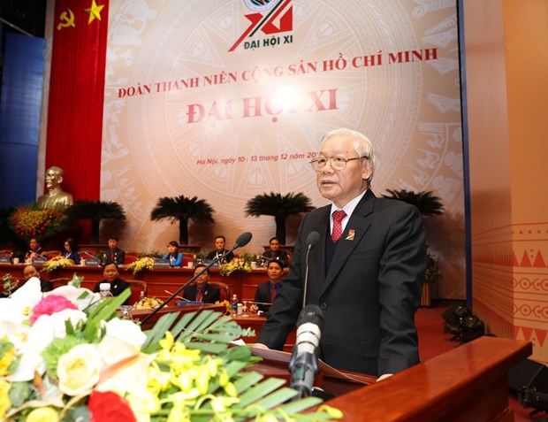 胡志明共青团第十一次全国代表大会在河内隆重开幕 hinh anh 1