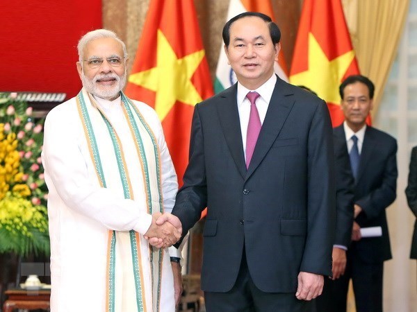 陈大光访问印度： 有效促进越南与印度深度、互信和高效的合作 hinh anh 1