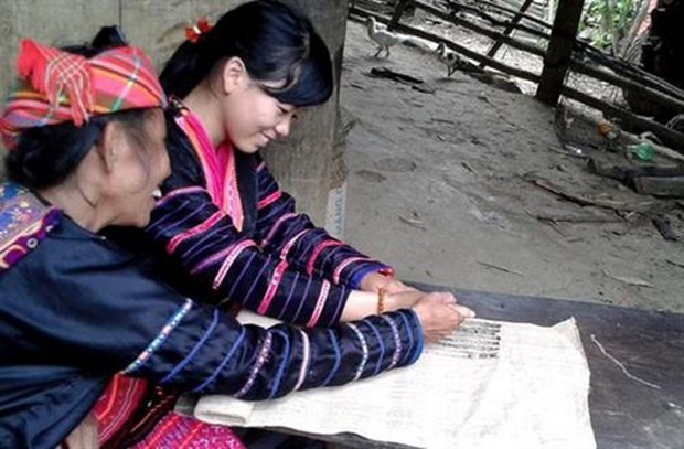 奠边省赫蒙族传统服饰纹样造型艺术被列入国家非物质文化遗产名录 hinh anh 2