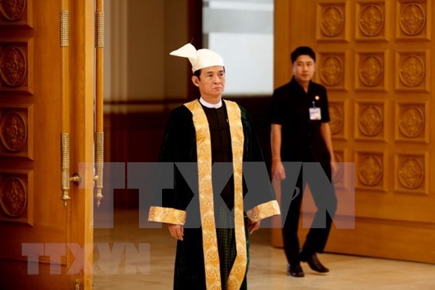 缅甸新任总统吴温敏：将为缅甸的发展而作出重大的改变 hinh anh 1