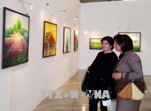 越南画家阮明山当代绘画作品展在阿尔及利亚举行 hinh anh 2