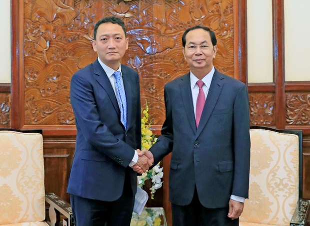 越南国家主席陈大光接受三国新任驻越大使递交国书 hinh anh 3