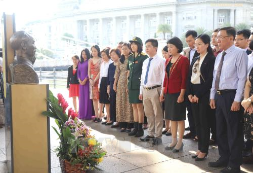 纪念胡志明主席诞辰128周年活动在新加坡、日本和俄罗斯举行 hinh anh 1