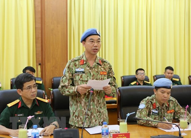 7名越南军官将前往中非和南苏丹执行维和任务 hinh anh 2