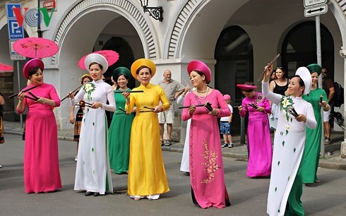 2018年捷克全国少数民族文化节: 越南艺术代表团吸引住观众的眼球 hinh anh 1