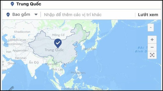 脸谱公司已将数字地图上关于长沙黄沙两个群岛的错误内容删掉 hinh anh 1