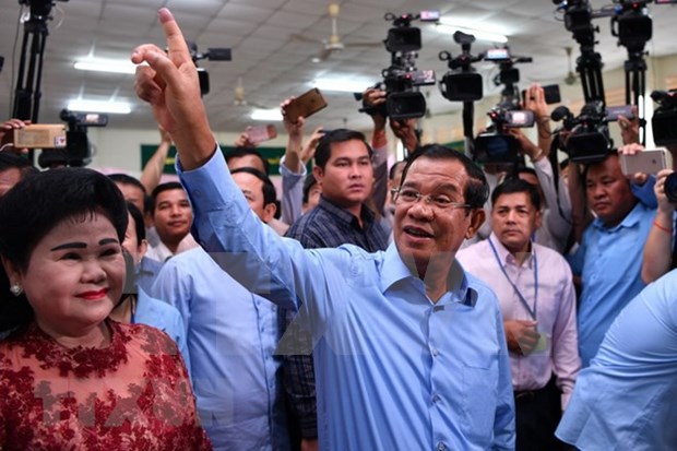 柬埔寨第六届国会选举：柬埔寨人民党赢得114个国会席位 hinh anh 1