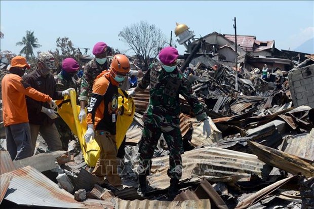 印尼地震和海啸：印尼总统佐科·维多多再赴灾区视察 hinh anh 2