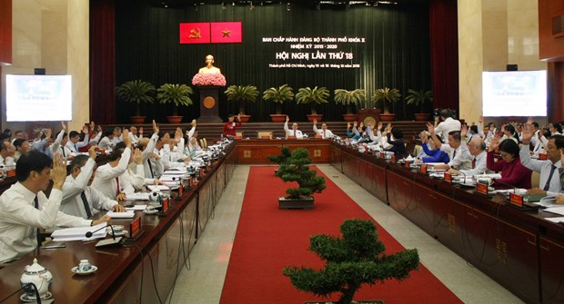 越共胡志明市第十届委员会第十八次全体会议开幕 hinh anh 1