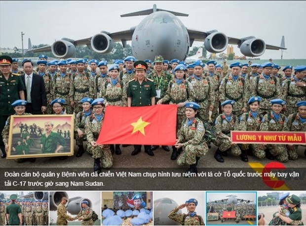 “越南维和力量出征执行国际任务”作品获得黄金瞬间新闻摄影大赛特等奖 hinh anh 1
