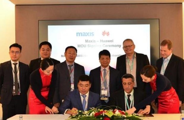 Maxis与华为签署合同为马来西亚提供5G服务 hinh anh 1