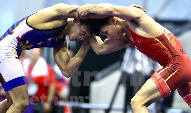 第30届东运会：越南摔跤运动员今日夺得三枚金牌 hinh anh 1