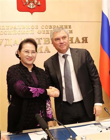 越南国会主席同俄罗斯国家杜马主席出席越俄议会间合作委员会首次会议 hinh anh 2