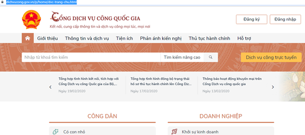 越南国家公共服务平台注册用户超过5万个 hinh anh 1