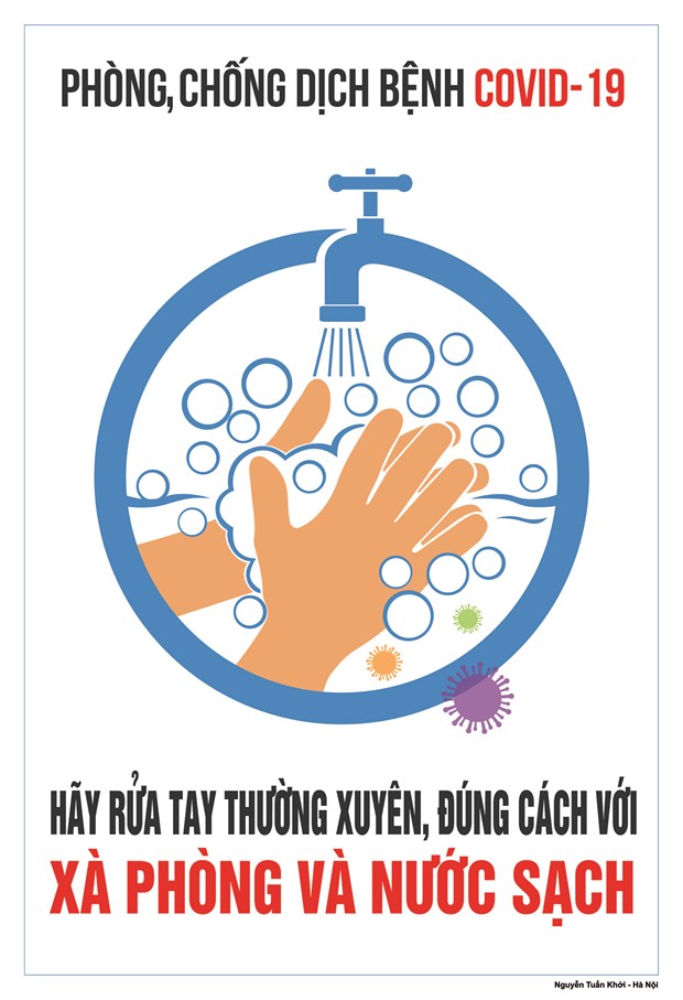 越南发行新冠肺炎疫情防疫知识宣传海报 hinh anh 1