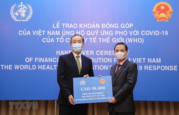 越南向WHO新冠肺炎疫情全球团结应对基金捐赠资金 hinh anh 1