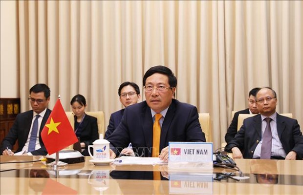 越南政府副总理兼外长范平明在联合国安理会高级别视频会议上发表讲话 hinh anh 1