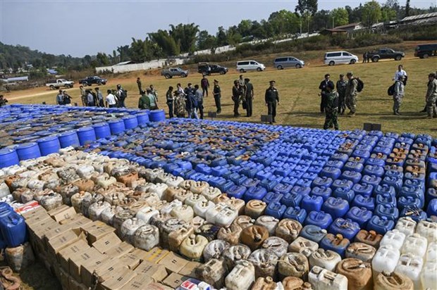 缅甸缉获东南亚最大规模的毒品案 hinh anh 1