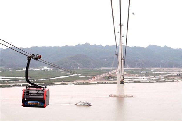 海防市拥有世界最高的缆车塔缆车系统正式投入运营 hinh anh 2