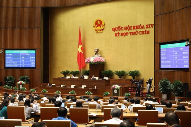 越南第十四届国会第九次会议：越南国会通过成立国家选举委员会的决议 hinh anh 1