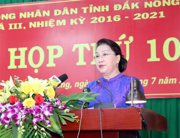 越南国会主席出席得农省人民议会第十次会议 hinh anh 2