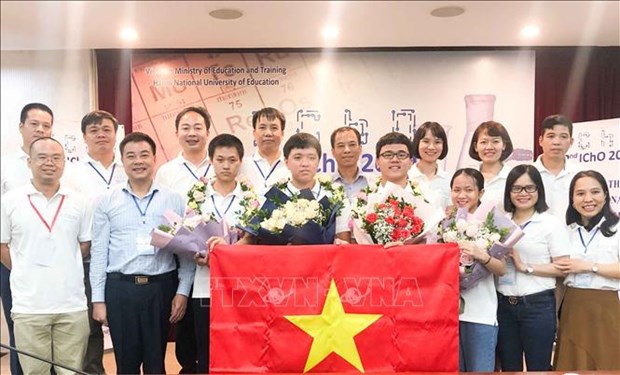 2020年国际化学奥林匹克竞赛：越南队成绩排名世界第二 hinh anh 1