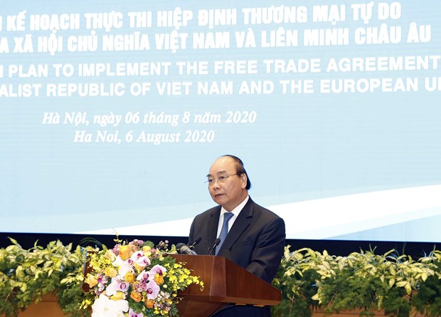 阮春福总理：EVFTA就像一条高速公路一样使越南和欧盟走得更近 hinh anh 1