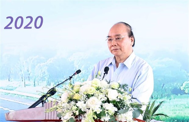 阮春福总理出席梅山高速公路-第45号国道项目开工仪式 hinh anh 1